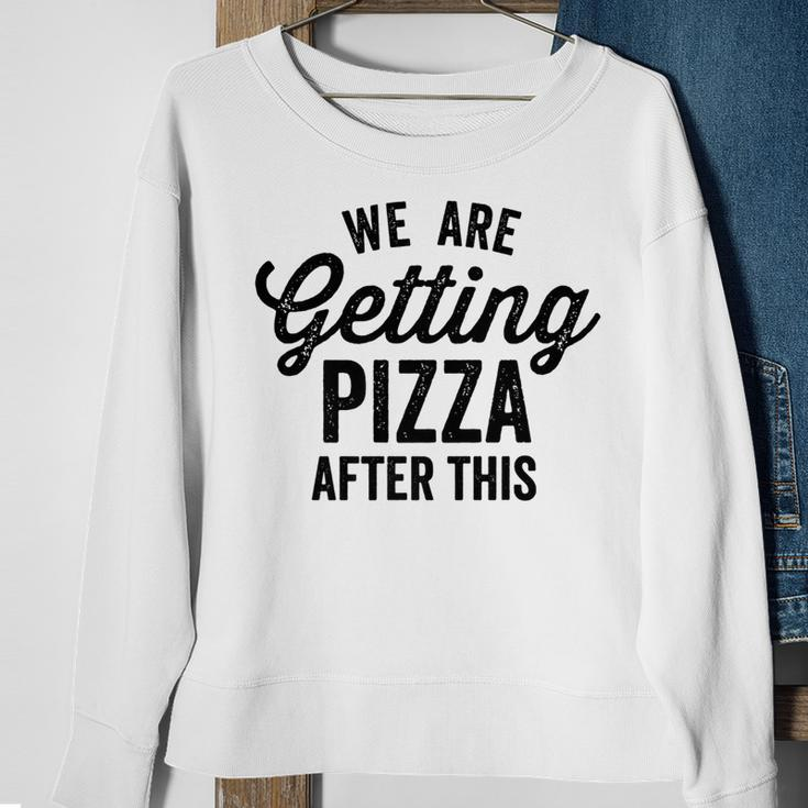 We Are Getting Pizza After This Funny Saying Gym Vintage Pizza Funny Gifts Sweatshirt Gifts for Old Women
