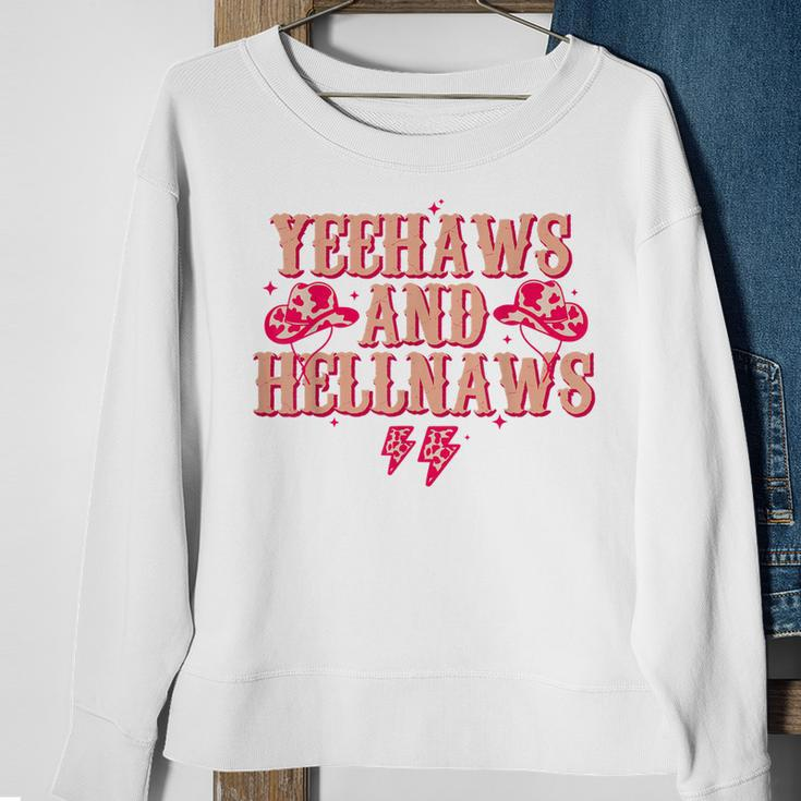 Yeehaw Preppy Pink Cowgirl Rodeo Western Country Girl Sweatshirt Gifts for Old Women