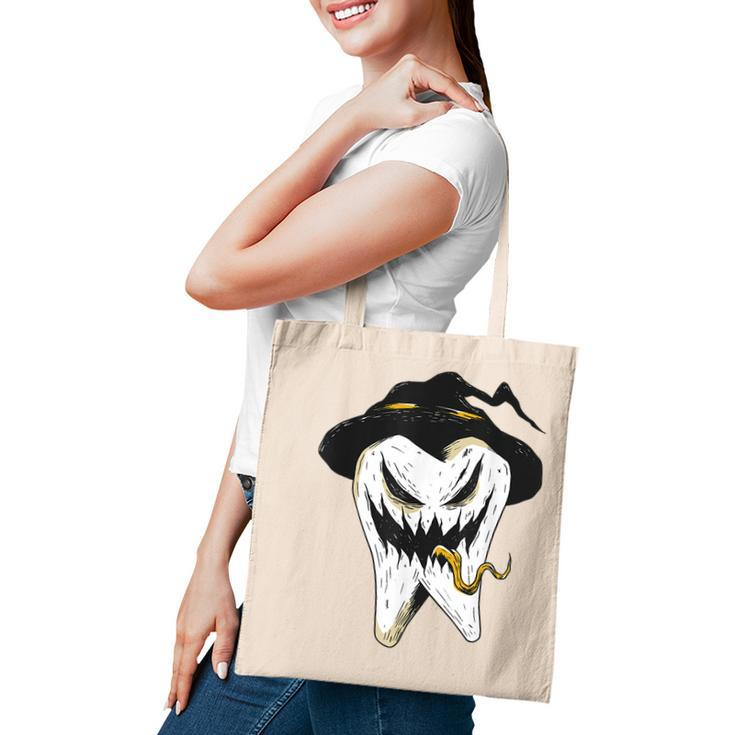 Spooky Scary Tooth Halloween Dentist Tote Bag