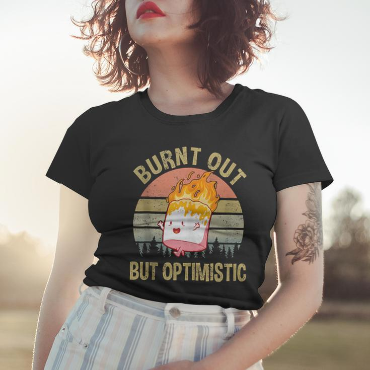 Burnt Out But Optimistic - Retro Vintage Sunset Women T-shirt Gifts for Her