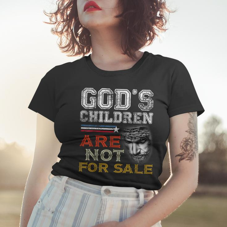 Gods Children Are Not For Sale Retro Women T-shirt Gifts for Her