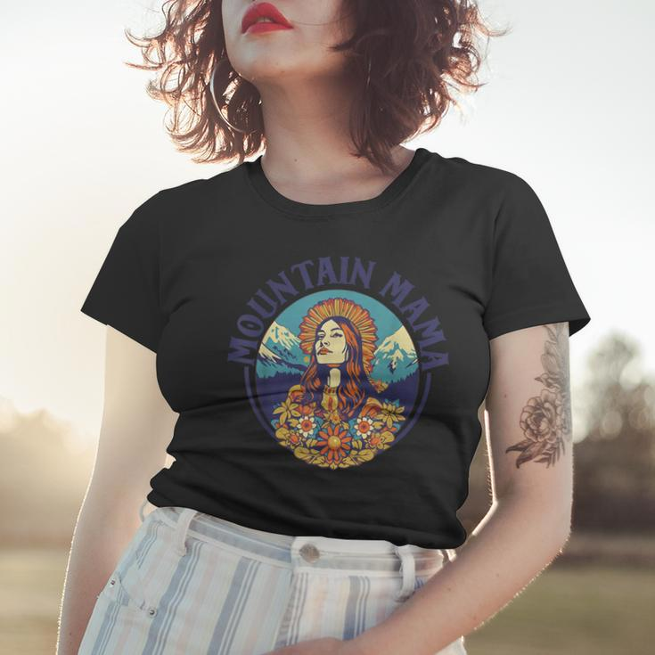 Groovy Mountain Mama Hippie 60S Psychedelic Artistic Women T-shirt Gifts for Her