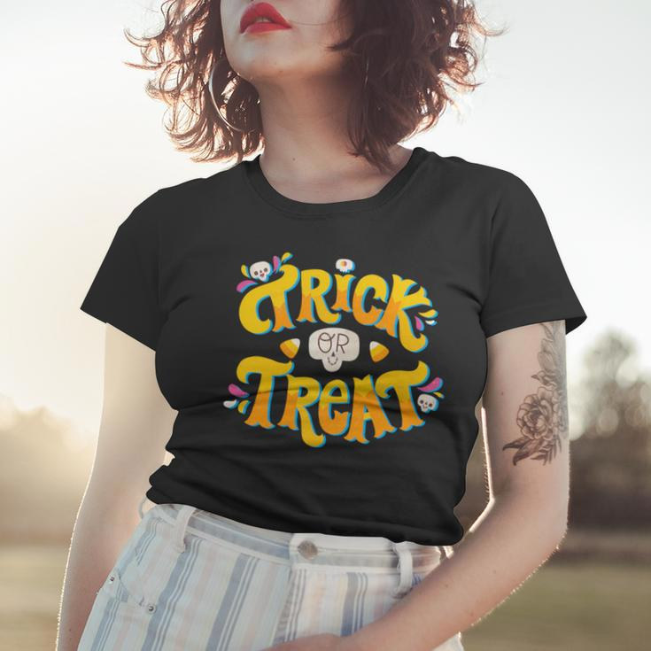 Retro Vintage Trick Or Treating Type Cute Skulls Halloween Skulls Funny Gifts Women T-shirt Gifts for Her