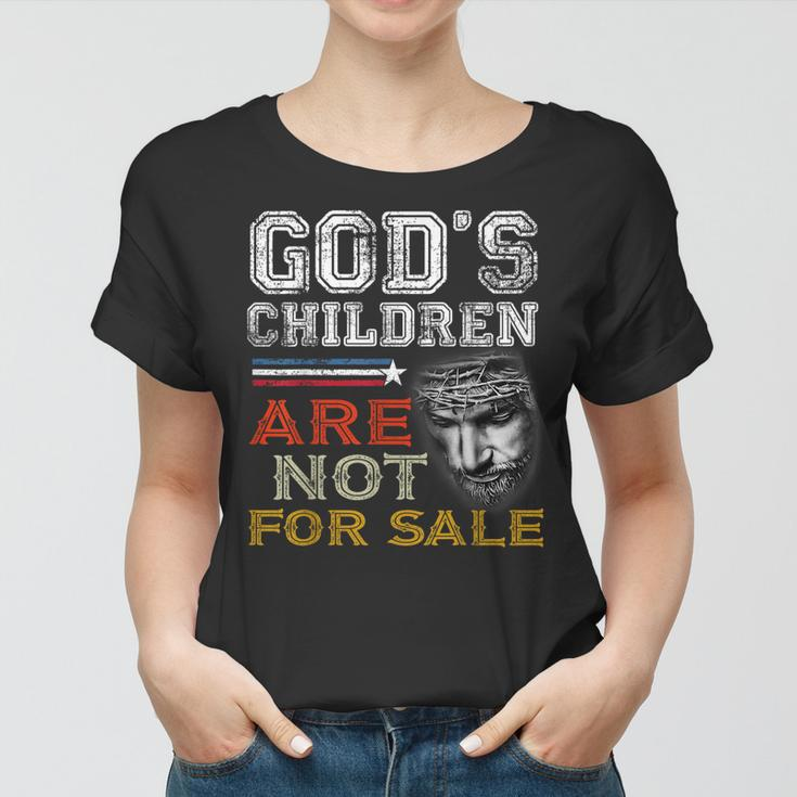 Gods Children Are Not For Sale Retro Women T-shirt
