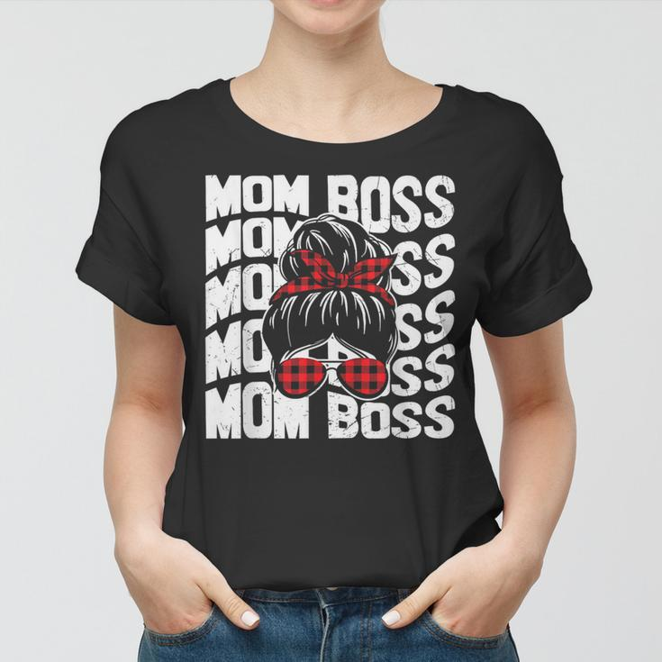 Mom Boss Mommy Wife Family Mom Life Mothers Day Gifts For Mom Funny Gifts Women T-shirt