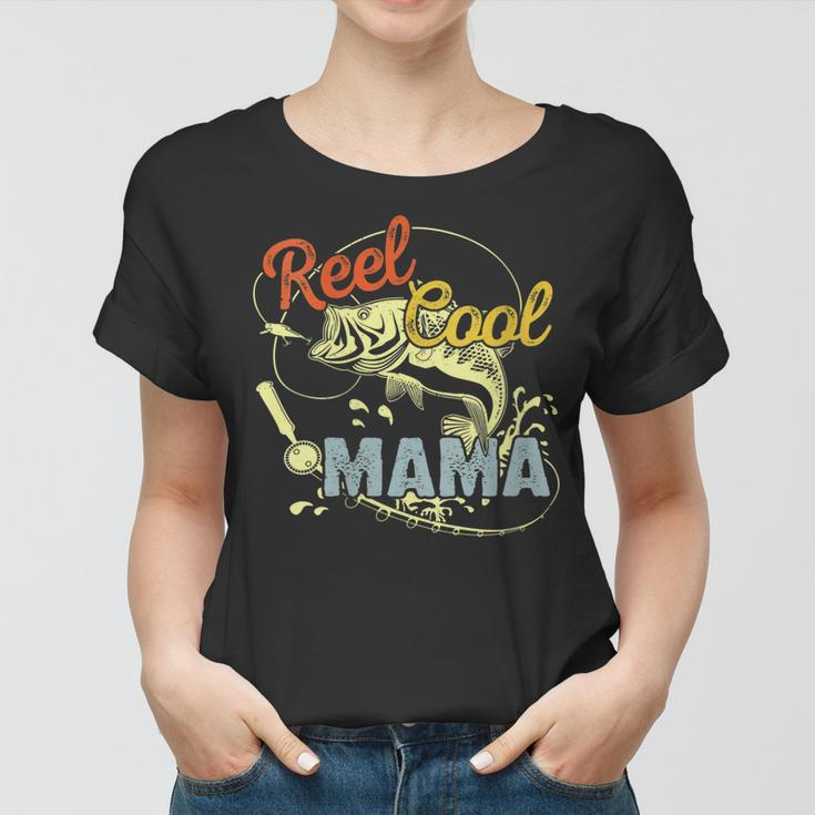 Mothers Day Funny Retro Reel Cool Mama Fishing Lover Gift For Womens Gift For Women Women T-shirt