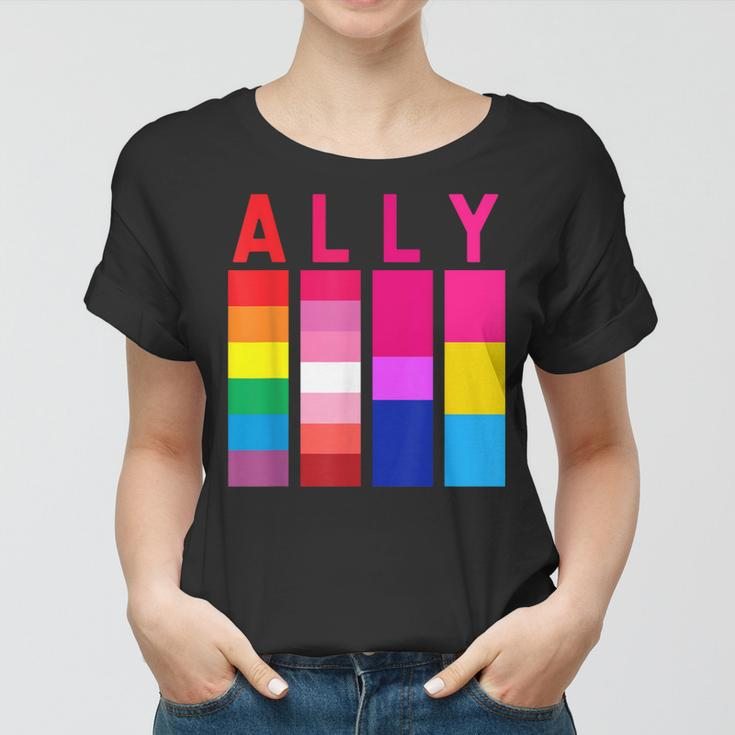 Proud Ally Pride Rainbow Lgbt Ally Women T-shirt