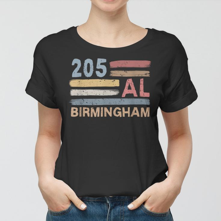 Retro Birmingham Area Code 205 Residents State Alabama Women T-shirt