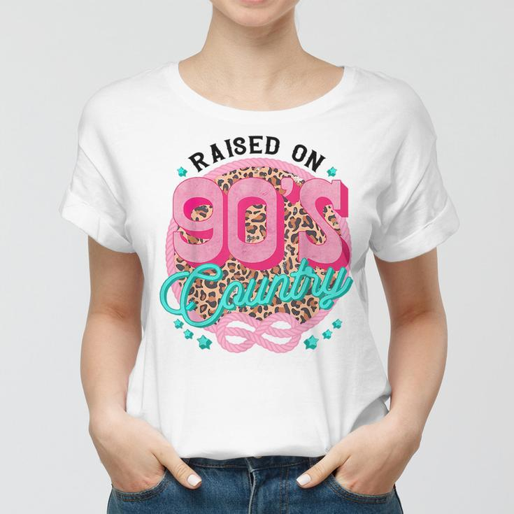 Raised On 90S Country Vintage Cow Look Women T-shirt