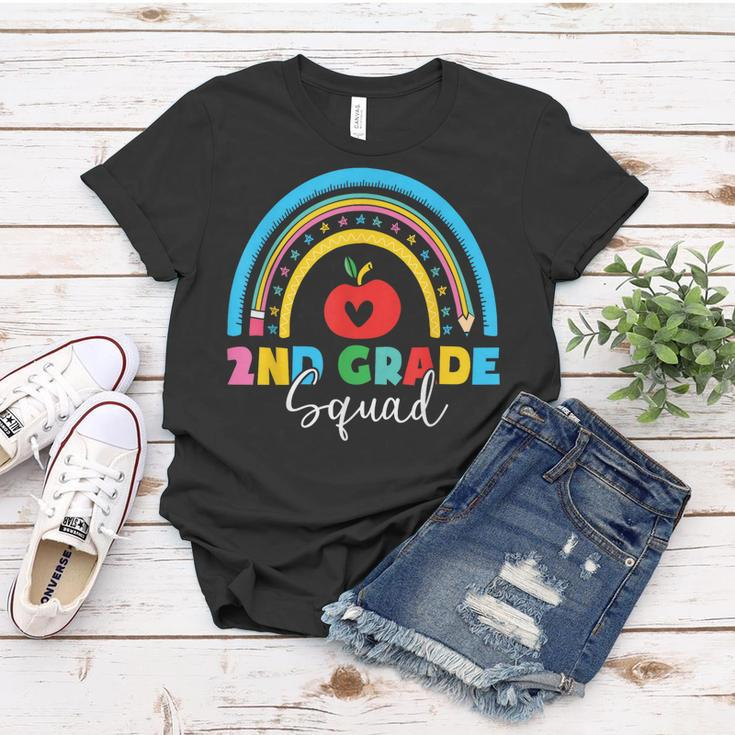 2Nd Grade Squad Back To School Rainbow Teachers Women T-shirt Unique Gifts