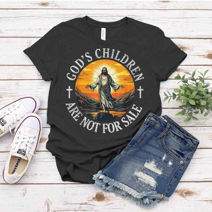 Gods Children Are Not For Sale Us Flag Christian Religion Women T-shirt Unique Gifts