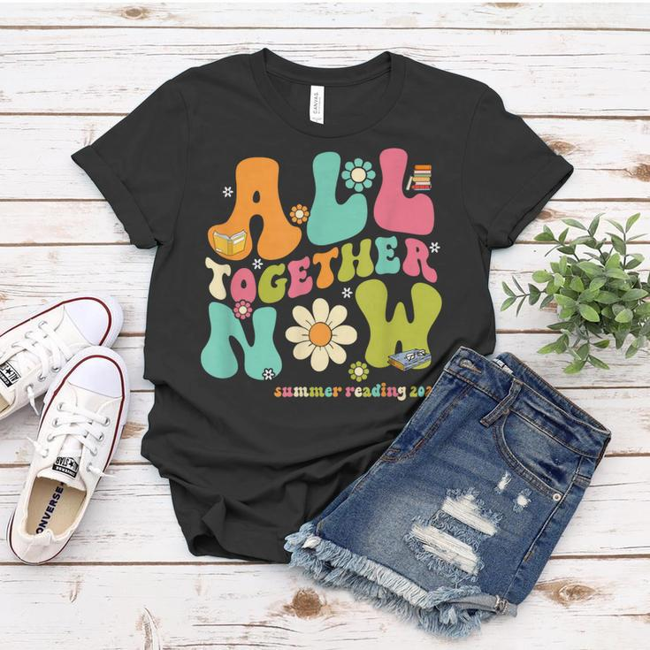 Groovy All Together Now Summer Reading 2023 Librarian Book Women T-shirt Unique Gifts