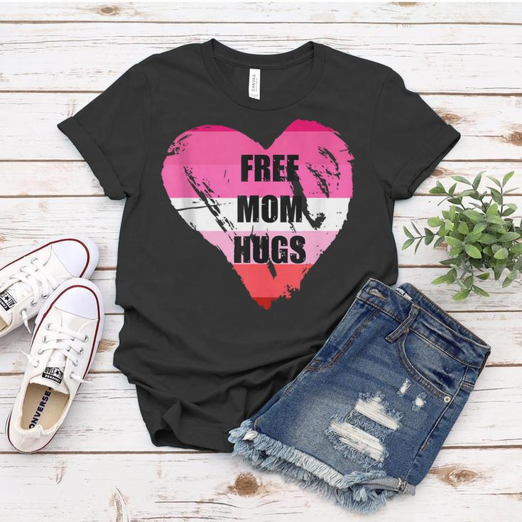 Lgbtq Lesbian Flag Free Mom Hugs Women T-shirt Unique Gifts