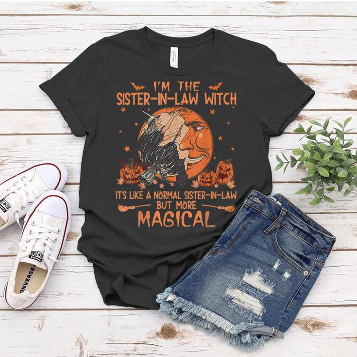 Women Vintage Cute Sister-In-Law Witch Halloween 2021 Funny Halloween 2021 Funny Gifts Women T-shirt Unique Gifts