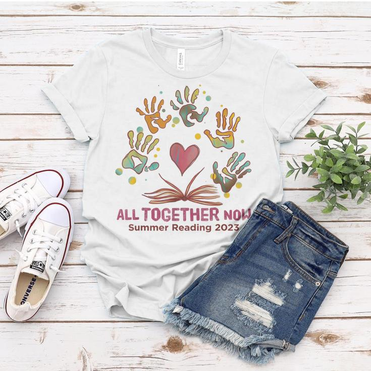 All Together Now 2023 Summer Reading Librarian Book Lover Women T-shirt Unique Gifts