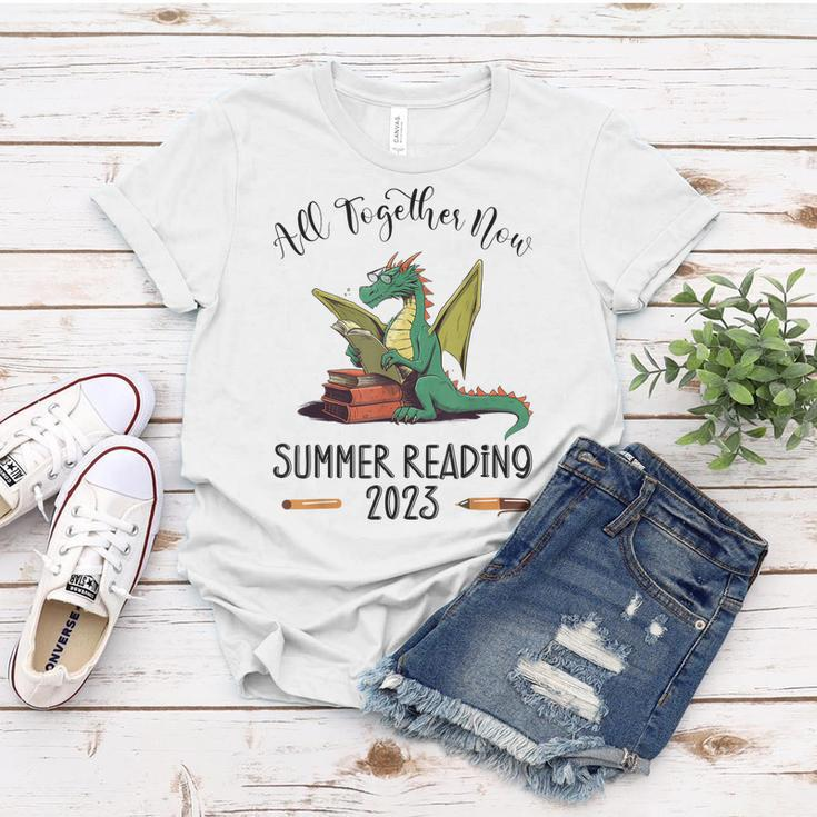 All Together Now Summer Reading 2023 Book Dragon Read Book Women T-shirt Unique Gifts