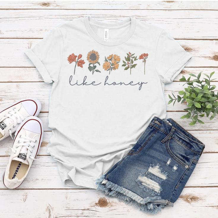Like Honey Bible Quote Boho Wildflowers Proverbs 1624 Cute Women T-shirt Unique Gifts