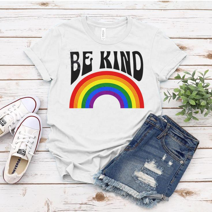 Rainbow Be Kind Movement Gay Pride Month 2023 Lgbtq Women T-shirt Unique Gifts