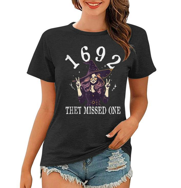 1692 They Missed One Witch Vintage Halloween Salem Women T-shirt