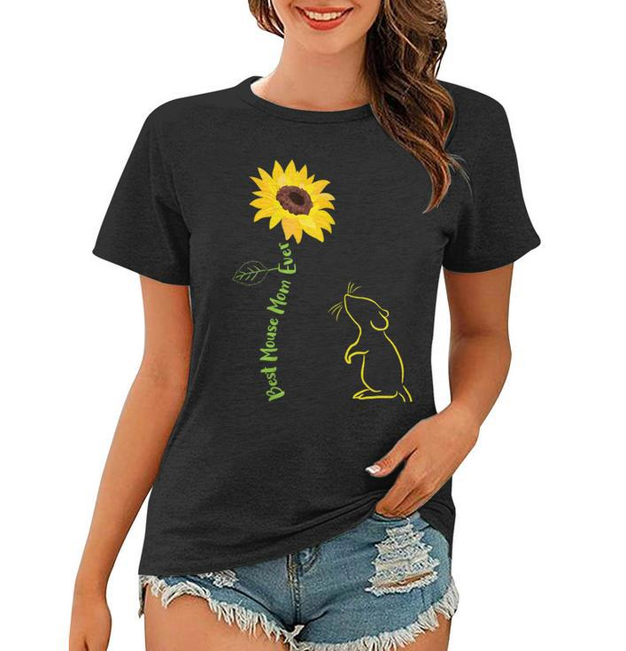 Best Mouse Mom Ever Sunflower Mouse Mama Mouse Mouse  Gift For Womens Gift For Women Women T-shirt