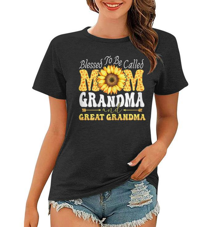 Blessed To Be Called Mom Grandma Great Grandma Mothers Day Gift For Womens Women T-shirt