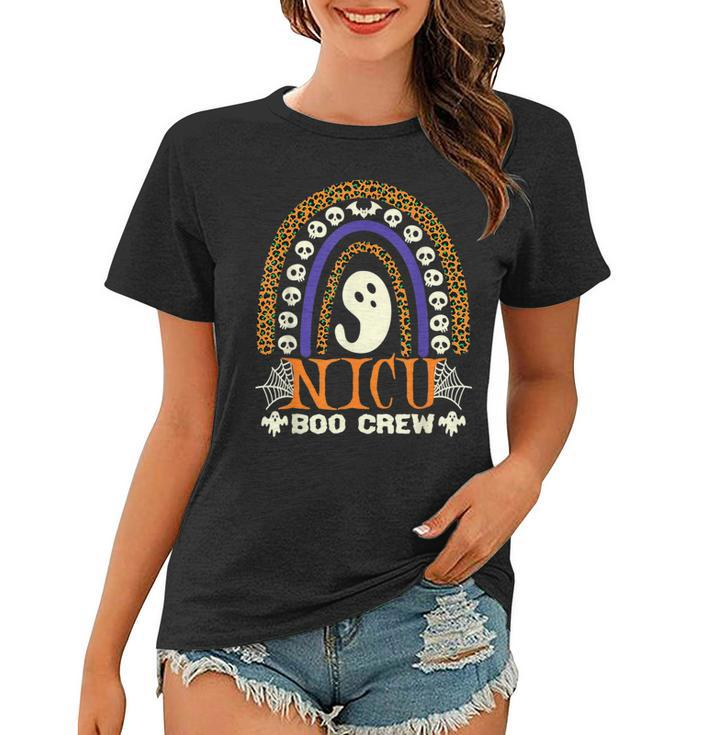 Boo Crew Nurse Halloween For Nicu Nurses Rn Ghost Women T-shirt