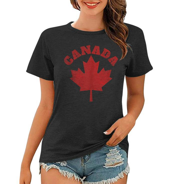 Canada Vintage Canadian Flag Leaf Maple Men Women Retro Gift  Canada Funny Gifts Women T-shirt