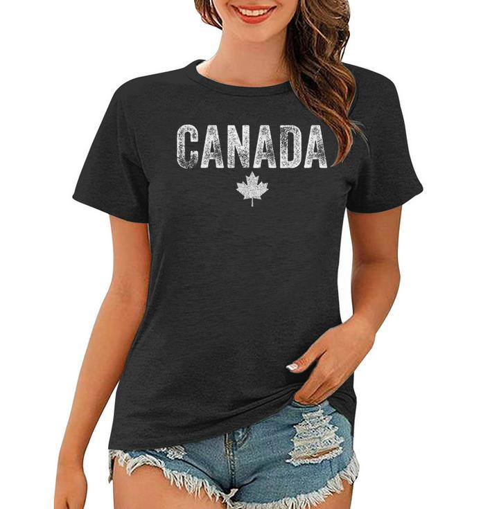 Canada Vintage Canadian Flag Leaf Maple Pride Men Women  Pride Month Funny Designs Funny Gifts Women T-shirt