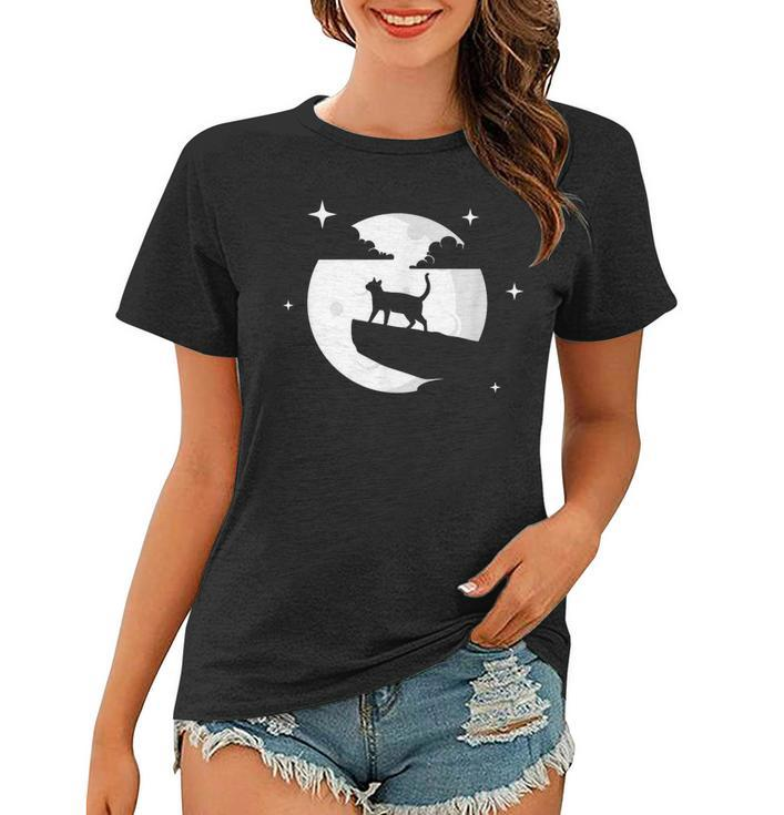 Cat  Moon Cat Gift For Cat Lovers Women Mens Girls Boys Women T-shirt