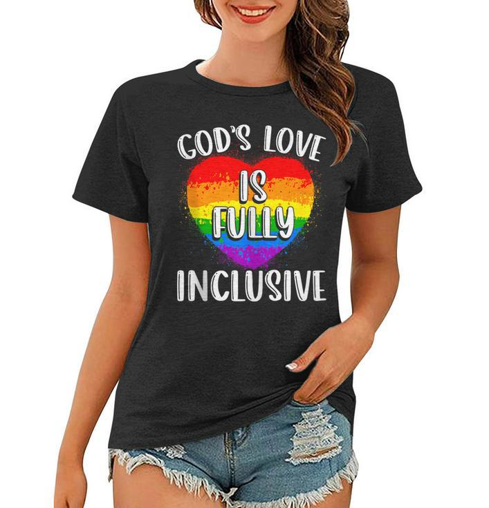 Christian Gods Love Is Fully Lgbt Flag Gay Pride Month  Women T-shirt