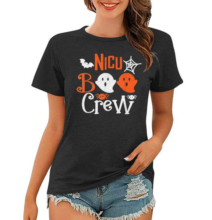 Cute Halloween Nicu Nurse Boo Crew Nursing Novelty Women T-shirt