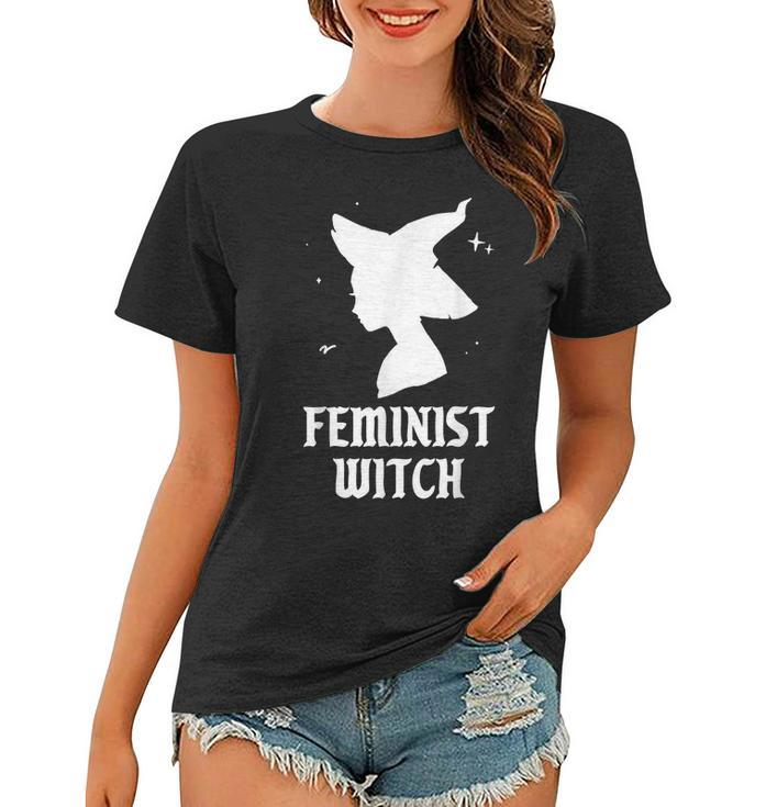 Feminist Witch Funny Spooky Vibes Goth Halloween Costume Women T-shirt