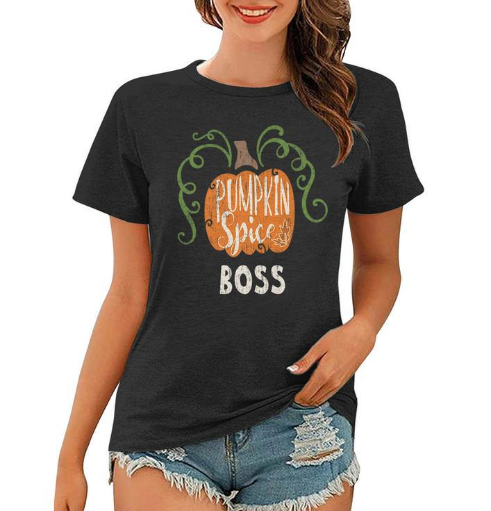 Boss Pumkin Spice Fall Matching For Family Women T-shirt