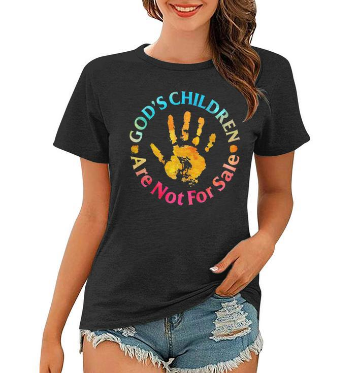 Gods Children Are Not For Sale Hand Prints  Women T-shirt