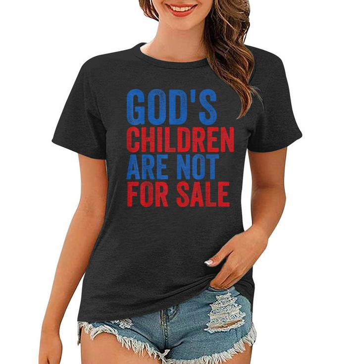 Gods Children Are Not For Sale Us American Flag Men Women  Women T-shirt