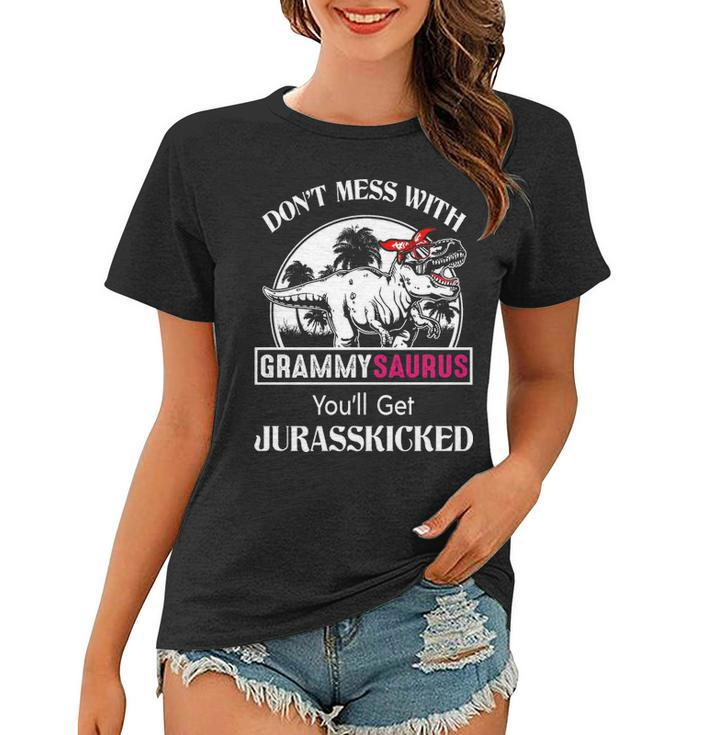 Grammy Grandma Gift Dont Mess With Grammysaurus Women T-shirt