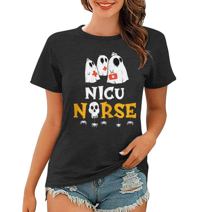 Halloween Nicu Nurse Costume Rn Nursing Ghost Women T-shirt