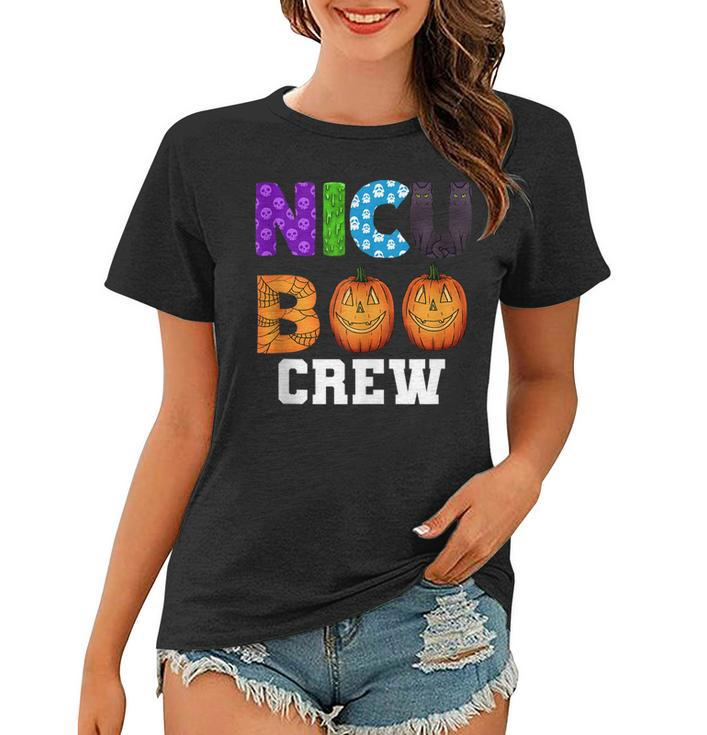 Halloween Nicu Nursing Boo Crew Neonatal Nurses Women T-shirt