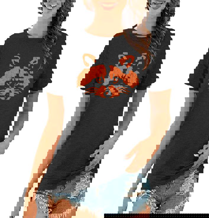 Halloween Trash Panda Bandit Raccoon Pumpkin Jackolantern Women T-shirt