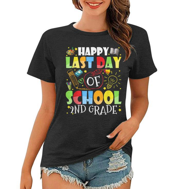 Happy Last Day Of School 2Nd Grade Funny Hello Summer Women T-shirt