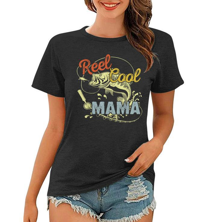 Mothers Day Funny Retro Reel Cool Mama Fishing Lover  Gift For Women Women T-shirt