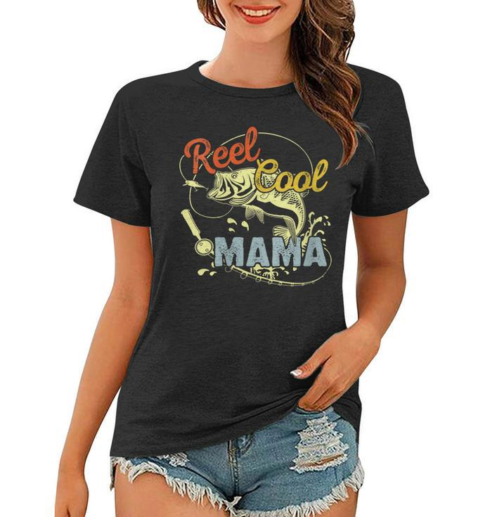 Mothers Day Funny Retro Reel Cool Mama Fishing Lover  Gift For Womens Gift For Women Women T-shirt