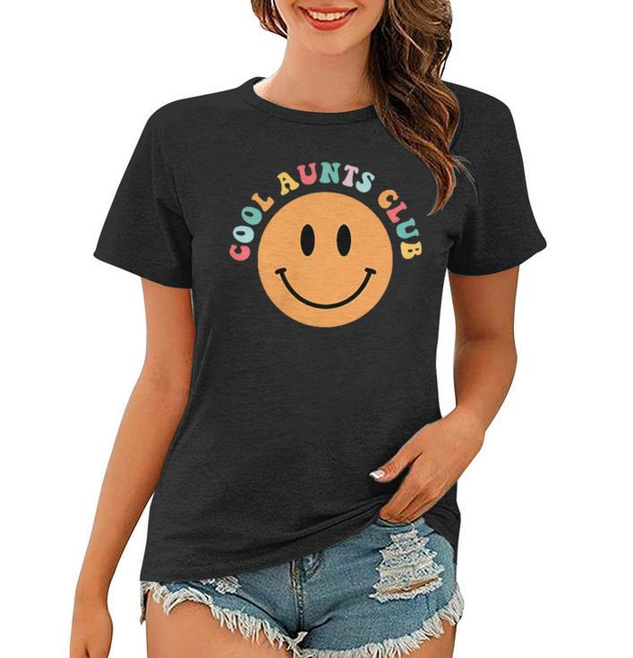 Mothers Day Groovy Auntie  Cool Aunts Club 2 Sided Women T-shirt