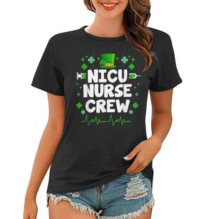 Nicu Nurse Crew Leprechaun Hat Happy St Patrick's Day Women T-shirt