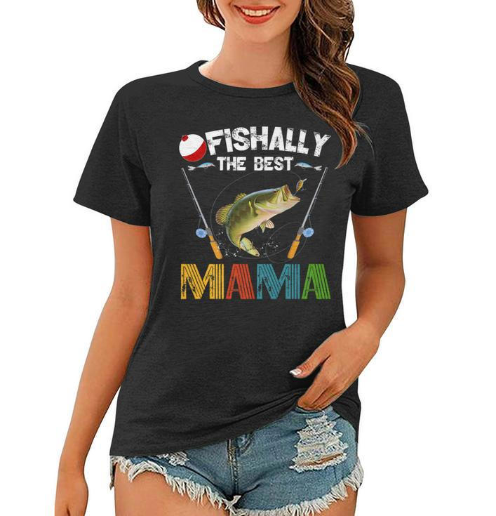 Ofishally The Best Mama Fishing Rod Mommy Funny Mothers Day   Gift For Women Women T-shirt