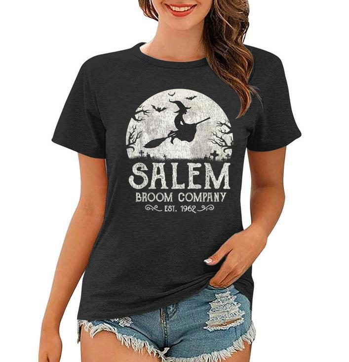 Salem Broom Company  Grunge Halloween Womens Witch Women T-shirt
