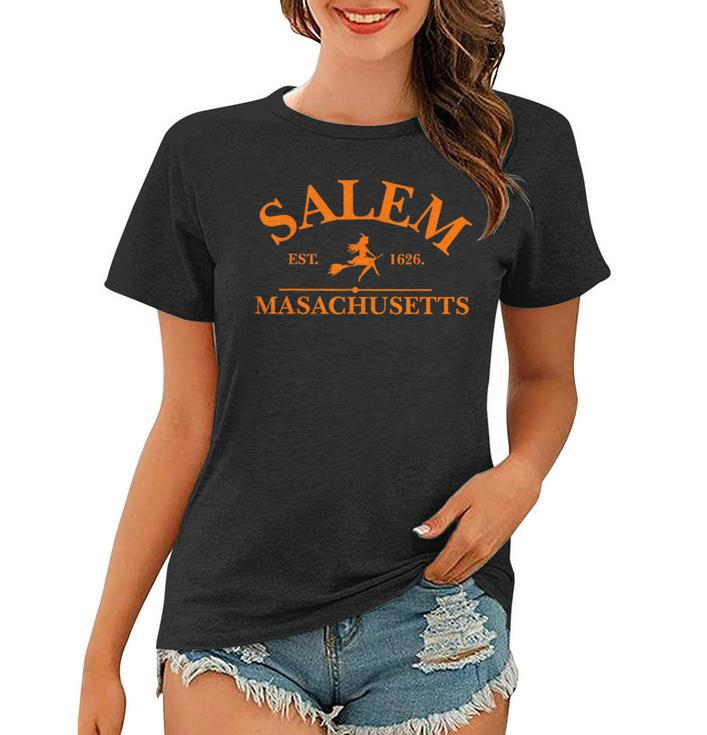 Salem Est 1626 Massachusetts Vintage Halloween Witch Women T-shirt