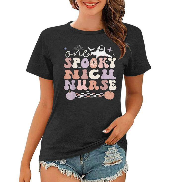 Spooky Nicu Nurse Halloween Nicu Nursing Women T-shirt