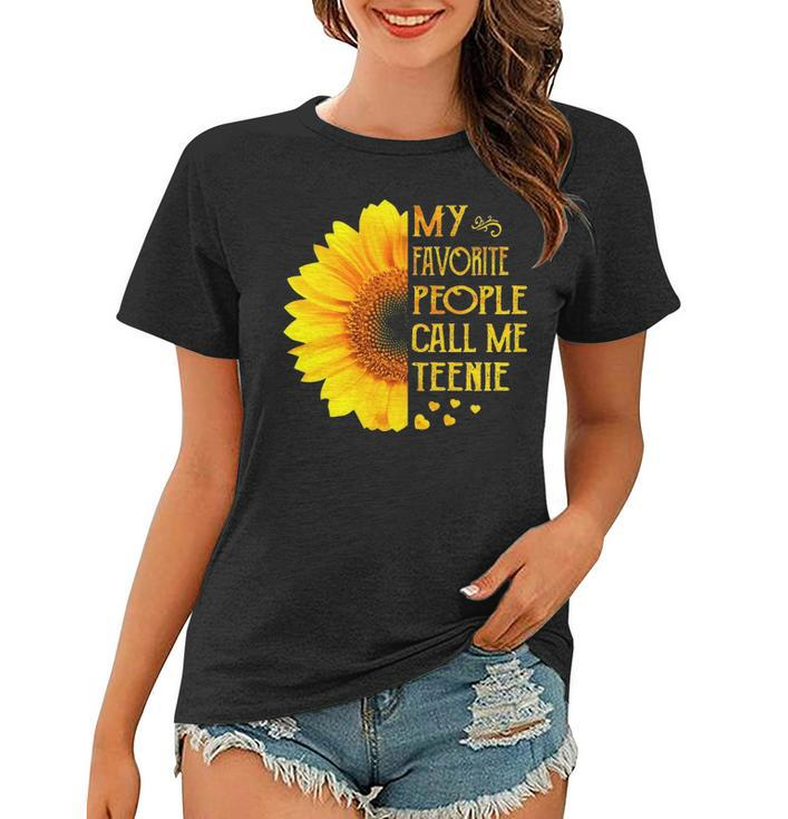 Teenie Grandma Gift My Favorite People Call Menie Women T-shirt