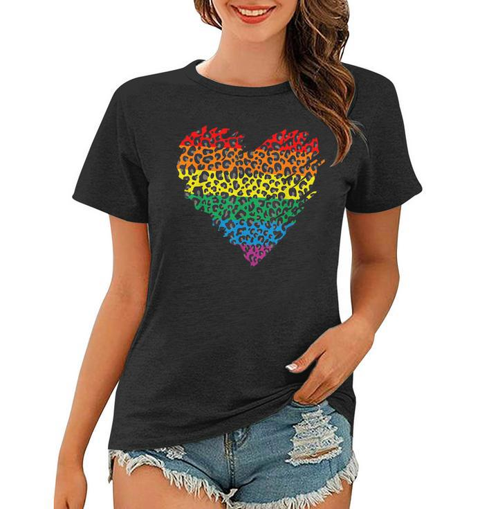 Vintage Leopard Rainbow Women T-shirt